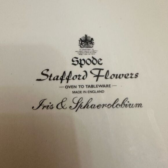 SPODE Stafford Flowers Iris & Sphaerolobium 9” Quiche Bake‎ / Serving Dish New - Picture 6 of 8